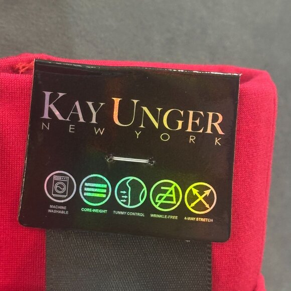 Kay Unger New York Ponte Bootcut Pants Women's 3X Magenta Wrinkle Free Stretch - Picture 9 of 16